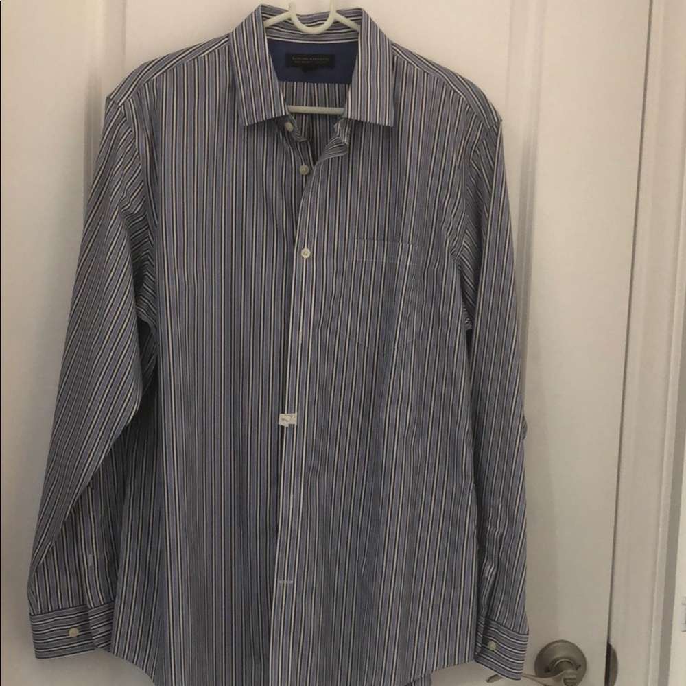 Banana republic men’s blue stripe shirt